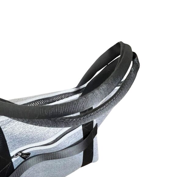 Aimee Kestenberg Capri Tote Bag Large Gray Black Neoprene Travel Shoulder Zip - Picture 6 of 12